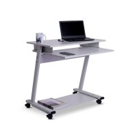 rocada ZETA PC-Tisch mit Rollen lichtgrau 80,0 x 50,0 x 79,0 cm