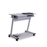 rocada ZETA PC-Tisch mit Rollen lichtgrau 80,0 x 50,0 x 79,0 cm