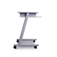 rocada ZETA PC-Tisch mit Rollen lichtgrau 80,0 x 50,0 x 79,0 cm