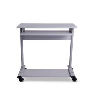 rocada ZETA PC-Tisch mit Rollen lichtgrau 80,0 x 50,0 x 79,0 cm