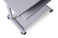 rocada ZETA PC-Tisch mit Rollen lichtgrau 80,0 x 50,0 x 79,0 cm
