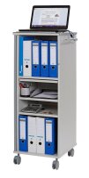 rocada Caddy Bürowagen grau 5 Ebenen 47,0 x 42,4 x 120,0 cm