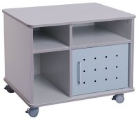 rocada Bürowagen grau 3 Ebenen 72,0 x 59,0 x 57,5 cm