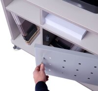 rocada Bürowagen grau 3 Ebenen 72,0 x 59,0 x 57,5 cm