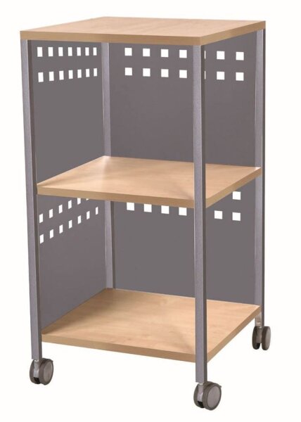 rocada Bürowagen buche 3 Ebenen 45,0 x 45,0 x 86,0 cm