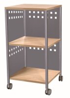 rocada Bürowagen buche 3 Ebenen 45,0 x 45,0 x 86,0 cm