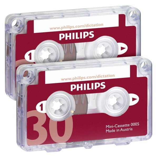 PHILIPS Diktierkassetten 2x 15 Min., 2 St.