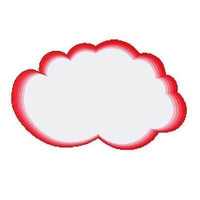 Moderationskarten weiß/rot 41,0 x 26,0 cm, 20 St.