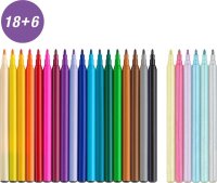 AKTION: FABER-CASTELL Einhorn Filzstifte farbsortiert, 24...