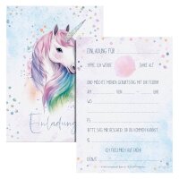 Häfft® Verlag Einladungskarten 10842-6 Einhorn...