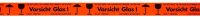 SUPRA Warnklebeband Vorsicht Glas! leuchtorange 50,0 mm x...