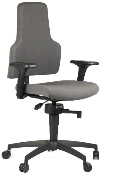 meychair Bürostuhl Workster Basic One, 79509 Stoff grau, Gestell schwarz