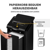 AKTION: Fellowes AutoMax 100M Aktenvernichter mit Partikelschnitt P-4, 4 x 10 mm, bis 100 Blatt, schwarz mit 25 Euro CashBack