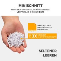 AKTION: Fellowes AutoMax 100M Aktenvernichter mit Partikelschnitt P-4, 4 x 10 mm, bis 100 Blatt, schwarz mit 25 Euro CashBack