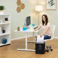 Fellowes Powershred P-30C Aktenvernichter mit Partikelschnitt P-4, 4 x 34 mm, bis 6 Blatt, schwarz