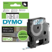 DYMO Schriftband D1 43610 S0720770, 6 mm, schwarz auf...