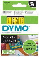 DYMO Schriftband D1 43618 S0720790, 6 mm, schwarz auf...