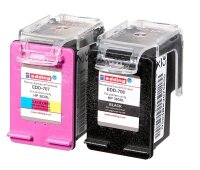 edding EDD-708 schwarz, color Druckerpatronen kompatibel zu HP 303XL (T6N04AE/T6N03AE), 2er-Set