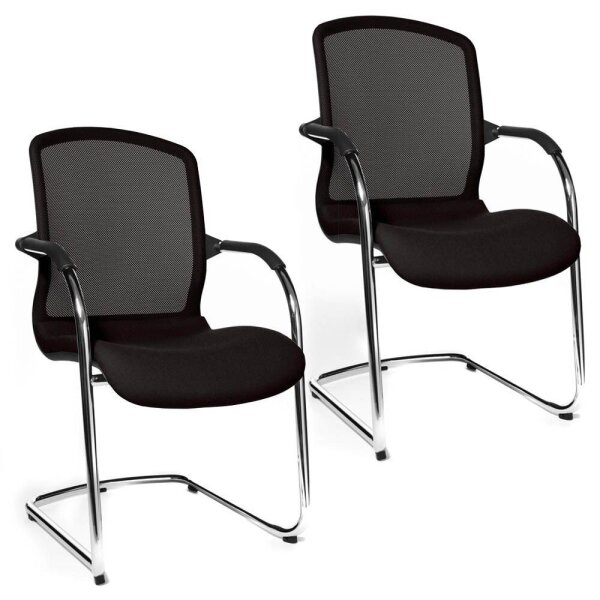 Topstar Besucherstühle Open Chair 100 OC590 T20 schwarz Stoff, 2 St.