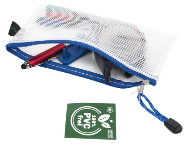 FolderSys Reißverschlussbeutel DIN lang transparent/blau 0,20 cm, 1 St.