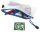 FolderSys Reißverschlussbeutel DIN lang transparent/blau 0,20 cm, 1 St.