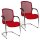 Topstar Besucherstühle Open Chair 100 OC590 T31 rot Stoff, 2 St.