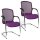 Topstar Besucherstühle Open Chair 100 OC590 T33 lila Stoff, 2 St.