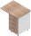 Quadrifoglio Standcontainer weiß, ulme 4 Auszüge Kunststoff-Stangengriff weiß 80,0 x 60,0 x 75,0 cm