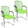 Topstar Besucherstühle Open Chair 100 OC590 T35 grün Stoff, 2 St.