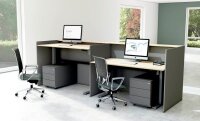 Kerkmann Empfangstheke Marino up & down Für 2 Personen, eiche 328,0 x 98,0 x 112,0 cm