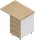 Quadrifoglio Standcontainer weiß, eiche hell 4 Auszüge Kunststoff-Stangengriff weiß 80,0 x 60,0 x 75,0 cm