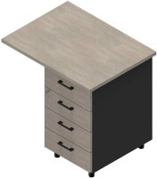 Quadrifoglio Standcontainer dunkelgrau, beton 4...