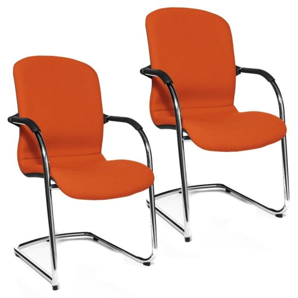 Topstar Besucherstühle Open Chair 110 OC690 T34 orange Stoff, 2 St.