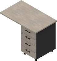 Quadrifoglio Standcontainer dunkelgrau, beton 4...