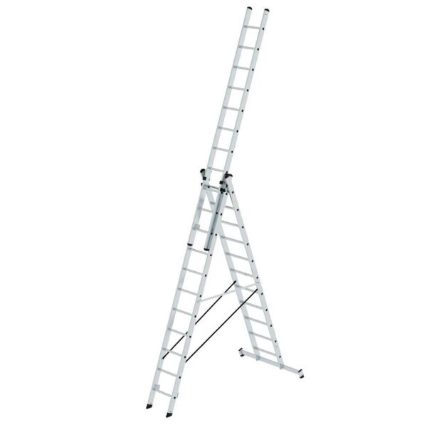 MUNK Vielzweckleiter 11109 silber 3x 11 Sprossen, H: 783,0 cm