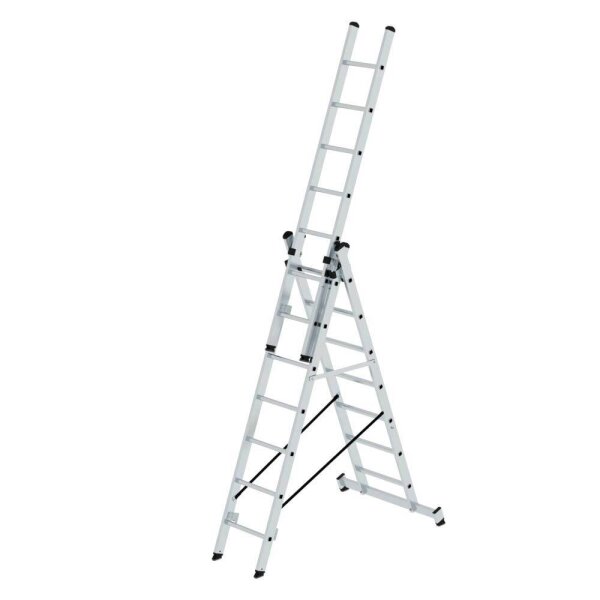 MUNK Vielzweckleiter 11107 silber 3x 7 Sprossen, H: 503,0 cm