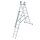 MUNK Vielzweckleiter 11107 silber 3x 7 Sprossen, H: 503,0 cm