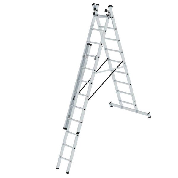 MUNK Vielzweckleiter 11108 silber 3x 9 Sprossen, H: 671,0 cm