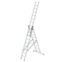 MUNK Vielzweckleiter 11108 silber 3x 9 Sprossen, H: 671,0 cm