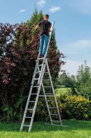MUNK Vielzweckleiter 11108 silber 3x 9 Sprossen, H: 671,0 cm