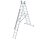 MUNK Vielzweckleiter 11108 silber 3x 9 Sprossen, H: 671,0 cm