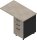 Quadrifoglio Standcontainer dunkelgrau, beton 3 Auszüge Kunststoff-Stangengriff dunkelgrau 100,0 x 60,0 x 75,0 cm