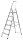 MUNK Stehleiter einseitig 11127 silber 6 Stufen, H: 204,5 cm