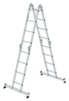MUNK Gelenkleiter 11111 silber 4x 4 Sprossen, H: 475,0 cm
