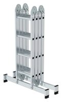 MUNK Gelenkleiter 11111 silber 4x 4 Sprossen, H: 475,0 cm