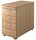 HAMMERBACHER Solid Standcontainer eiche 5 Auszüge Kunststoff-Relinggriff silber 42,8 x 80,0 x 72,0 - 76,0 cm