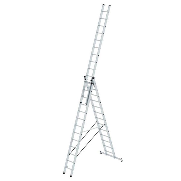 MUNK Gelenkleiter 11144 silber 3x 13 Sprossen, H: 951,0 cm