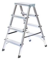 MUNK Stehleiter beidseitig 11164 silber 2x 4 Stufen, H:...