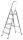 MUNK Stehleiter einseitig 11126 silber 5 Stufen, H: 181,0 cm