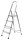 MUNK Stehleiter einseitig 11125 silber 4 Stufen, H: 157,5 cm